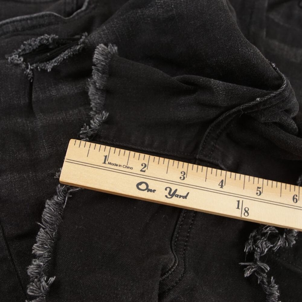 American Eagle Next Level High Rise Shortie Black Denim Jean Short Womens Sz 16 - Picture 5 of 10